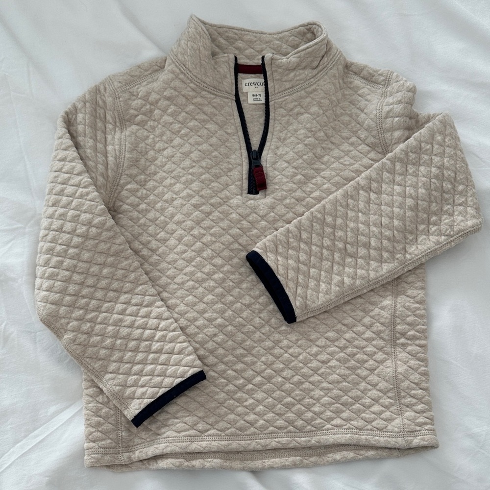 Crewcuts Tan Quilted 1/4 Zip
